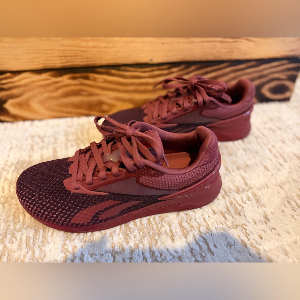 Reebok Nano X3 Sneakers Sedona Rose Maroon Women's Training Shoes - Picture 4 of 5